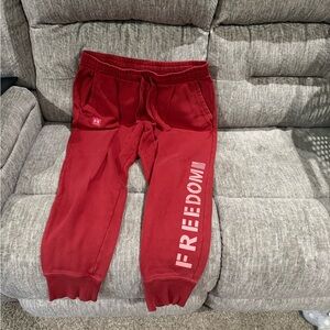 Under Armour Bold Red Freedom Joggers